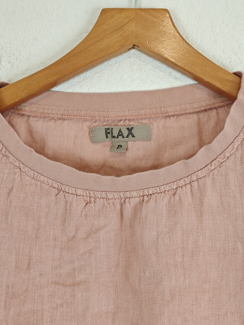 FLAX 100% Linen Pink Relaxed Fit Tunic Top | Coastal Cottagecore Boho Small - Picture 5 of 11